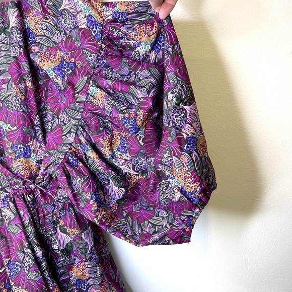 NWT Kika Vargas × Target Women's Purple Coral Reef Scallop Edge Wrap - Picture 8 of 15